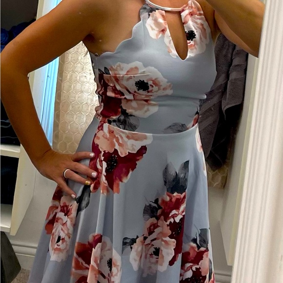 David’s Bridal Skater Dress Multicolor - Picture 2 of 5